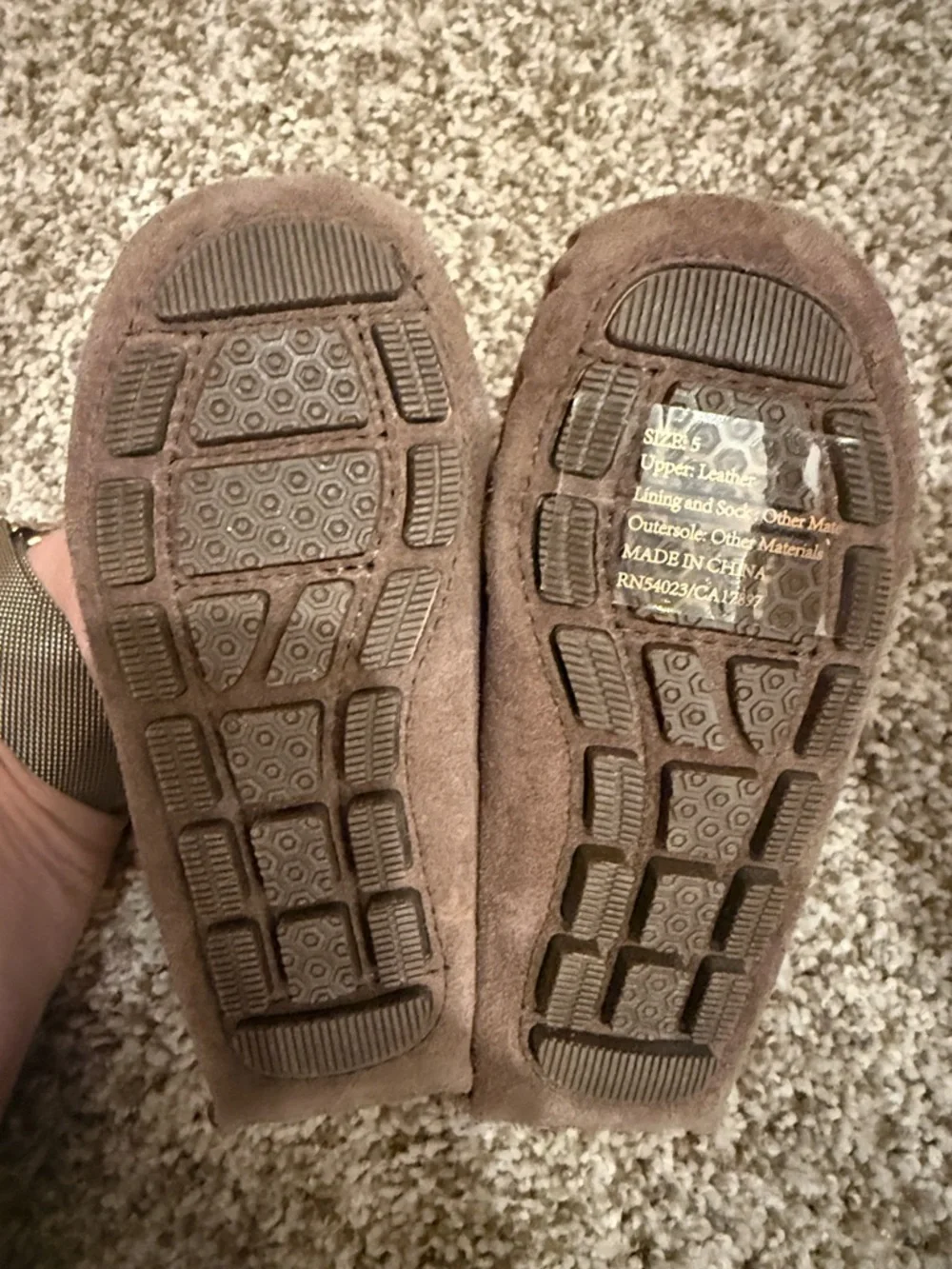 Janie and Jack Brown Suede Driving Moccasins